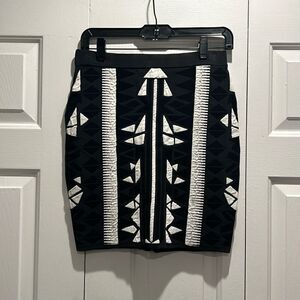 Parker Black & White Skirt, Size Medium